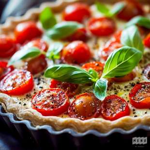 Quiche aux Tomates Cerises et Basilic