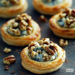 Mini Feuilleté au Bleu et Noix