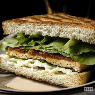 Sandwich Pain Polaire au Poulet Mariné à la Moutarde