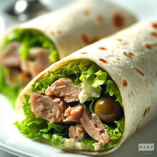 Wrap au Thon, Laitue et Olives