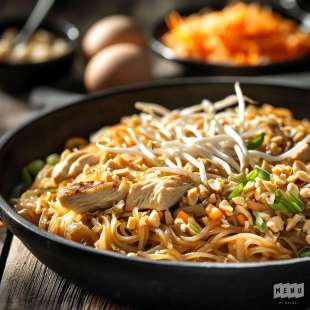 Pad Thaï au Poulet et Germes de Soja