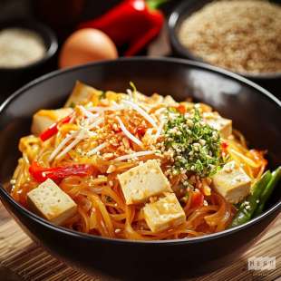 Pad Thaï au Tofu et Légumes Croquants