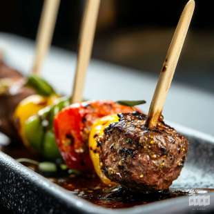 Mini Brochette de Boeuf aux Épices Texanes