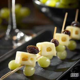 Recette Apéritif : Mini Brochette de Fromage et Raisins
