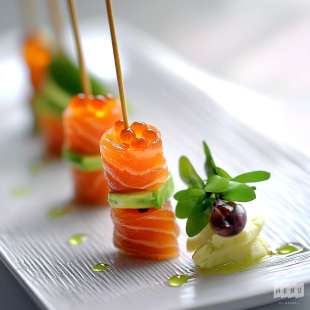 Mini Brochette de Saumon Fumé et Avocat