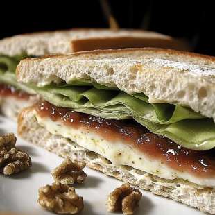 Sandwich Pain Polaire au Roquefort et Noix
