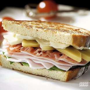 Sandwich Pain Polaire au Jambon Blanc et Emmental