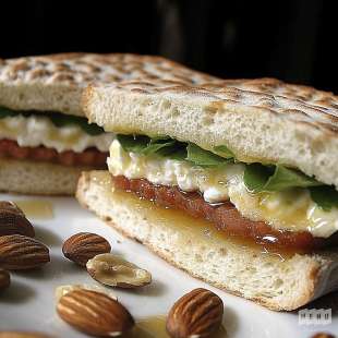 Sandwich Pain Polaire au Chèvre et Miel