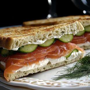 Sandwich Pain Polaire au Saumon et Aneth