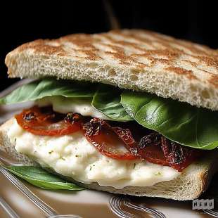 Sandwich Pain Polaire au Fromage de Brebis et Tomates Séchées