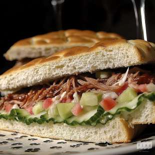 Sandwich Pain Polaire au Porc Effiloché et Salade de Chou