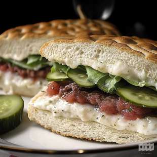 Sandwich Pain Polaire au Roastbeef et Sauce Tartare