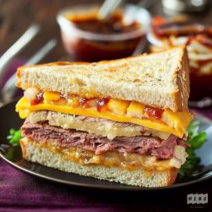 Club Sandwich au Roastbeef, Cheddar et Bbq