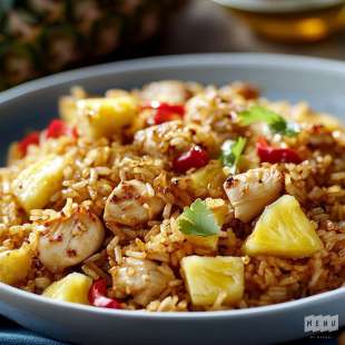 Riz Sauté Thaï au Poulet et Ananas