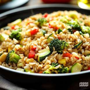 Riz Sauté aux Légumes, Sauce Soja