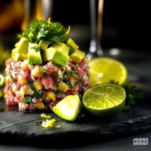 Tartare de Boeuf Charolais à l'Avocat et Citron Vert