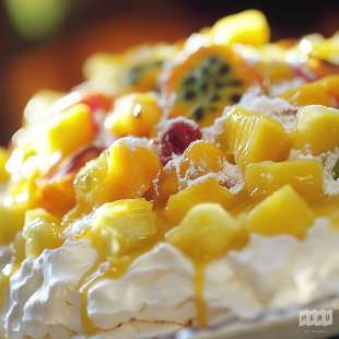 Pavlova aux Fruits Exotiques