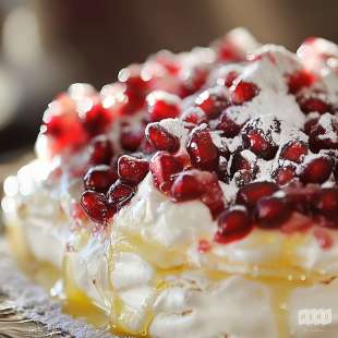 Pavlova à la Grenade et Eau de Rose