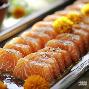 Tataki de Saumon Sauce Soja et Gingembre
