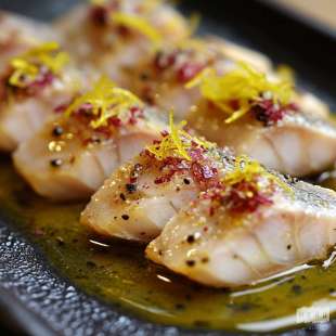 Tataki de Dorade Sauce Yuzu et Shiso