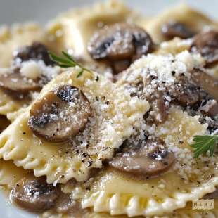 Raviolis Champignons et Parmesan