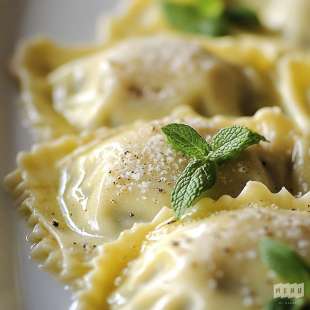 Raviolis Artichauts et Menthe