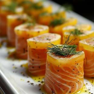 Involtini de Saumon et Aneth