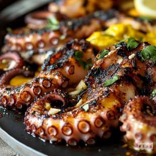 Poulpe Grillé à L’Ail