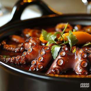 Poulpe Mijoté au Vin Rouge