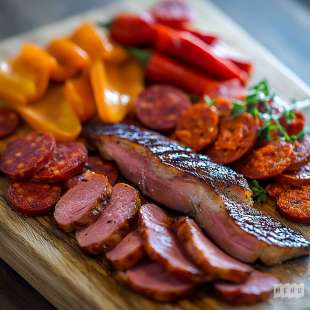 Planche de Magret Fumé et Chorizo