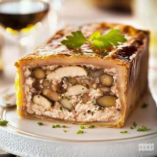 Pâté en Croûte au Poulet et Champignons