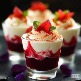 Recette Apéritif : Mini-Cappuccino de Mozzarella au Paprika et Betterave