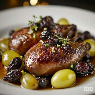 Pigeon aux Raisins et Armagnac