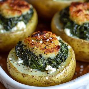 Patate Farcie aux Épinards et Ricotta