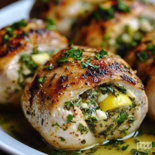Poulet Farci aux Herbes et Citron