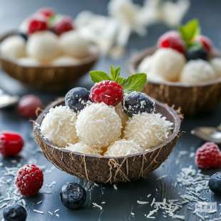 Perles de Coco aux Fruits Rouges