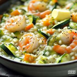 Risotto de Courgettes et Crevettes