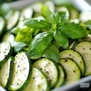 Courgettes Tournées au Basilic