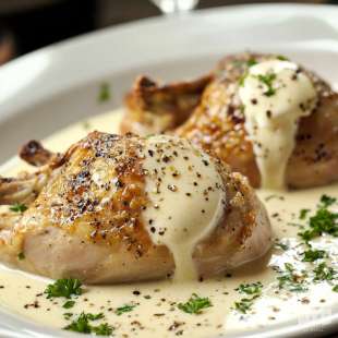 Suprême de Pintade Sauce Vin Blanc