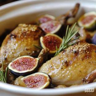 Suprême de Pintade aux Figues et Romarin