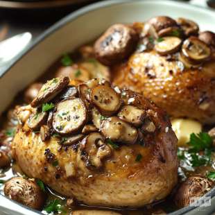 Suprême de Pintade Farcie aux Champignons