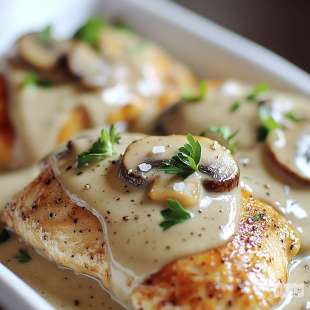 Suprême de Poulet Sauce Champignons