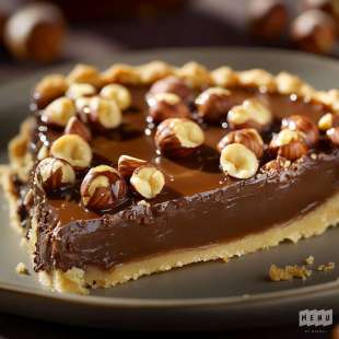 Tarte au Chocolat Praliné et Noisettes Caramélisées  