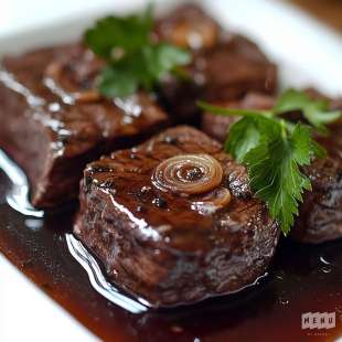 Pressé de Boeuf Sauce Vin Rouge et Échalotes