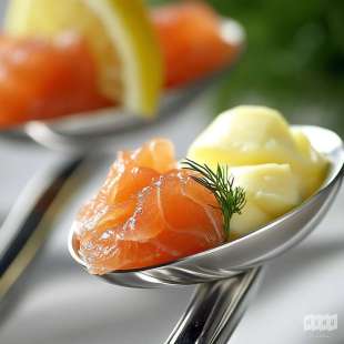 Recette Apéritif : Mini Cuillère au Saumon Fumé et Fromage frais