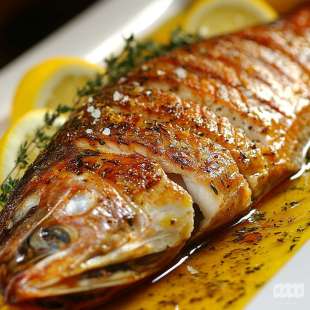 Rouget Rôti au Thym et Citron