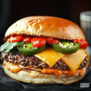 Smash Burger Épicé au Piment Jalapeño
