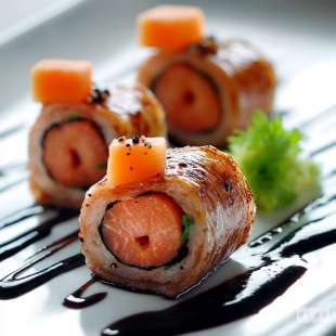 Recette Apéritif : Grison Roulé au Melon et Balsamique