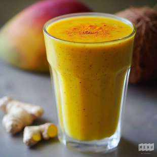 Smoothie Mangue, Coco et Curcuma