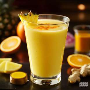 Smoothie Ananas, Orange et Gingembre